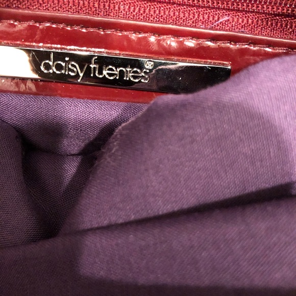 Daisy Fuentes Dark Red Flip-Over Clutch - Picture 5 of 6